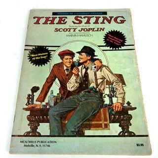 Vintage The Sting Marvin Hamlisch Scott Joplin Sheet Music 1974