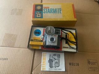 Kodak Brownie Starmite Camera Outfit W/box Vintage 1960s Camera