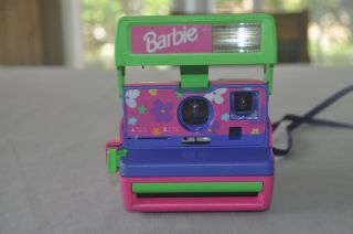Vintage Retro Green And Pink Barbie Polaroid 600 One - Step
