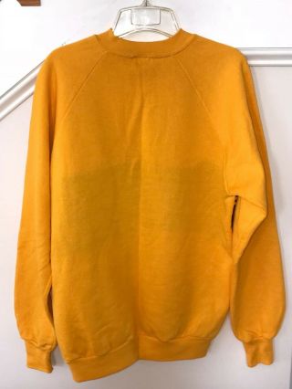 VTG Purdue University Boilermakers Gold Crewneck Sweatshirt w Knit Sweater Sz L 2