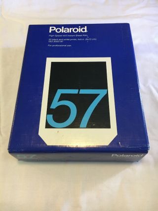 Polaroid Type 57 4x5 Black And White 3000iso Film 20 Sheet Box Read Des