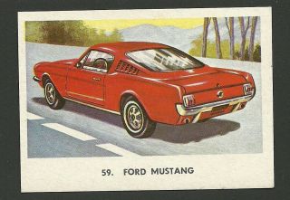 Ford Mustang Vintage Car Collector 1972 Trading Card From Spain