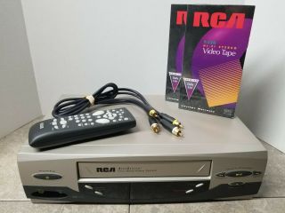 Rca Vr546 Vcr Vhs Player/recorder W/ Remote,  Cables,  Tapes &