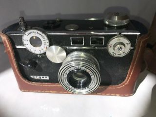 Argus C3 35mm Camera F 3.  5 Lens / Brown Leather Case (from 1954)