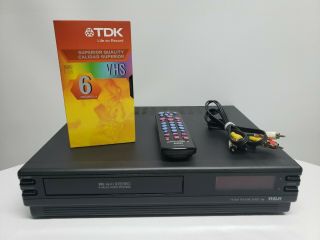 Rca Home Theater Series 4 - Head Vcr Vhs Player With Remote Cable Tape Vr660hf