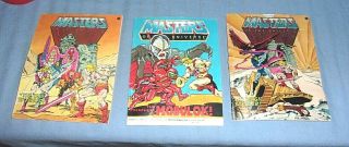 3 Vintage Motu Masters Of The Universe Mini Comic Books 1980 