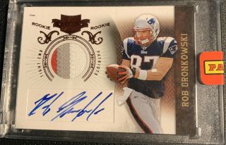 2010 Panini Plates And Patches Rob Gronkowski Rookie Patch Autograph /699 Pats