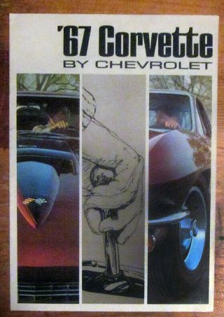 1967 Chevrolet Corvette 9 X 12 " 12 Page Brochure Booklet
