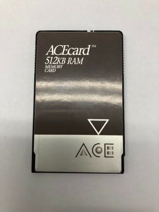Acecard 512k Memory Card Hp 95lx Hp 100lx Hp 200lx Hewlett Packard