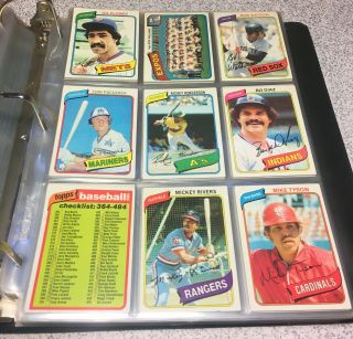 1980 Topps Complete Set In Ultra Pro Pages & Binder Rickey Henderson Rc Ex - Nm
