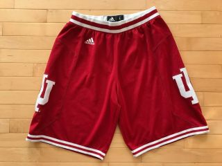 Indiana Hoosiers Basketball Adidas Game Shorts Sz L Jersey Sewn 5 Star