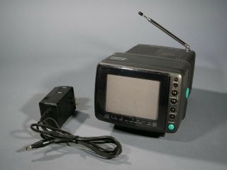 Vintage Magnavox Portable 5 In Color Tv Receiver Monitor