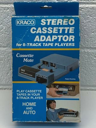 Kraco Stereo Cassette Adaptor For 8 Track Tape Players Model Kca - 7