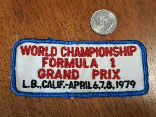 1979 Long Beach Formula 1 Grand Prix Patch, .  Won By Gille Villeneuve.