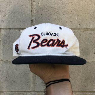 Vintage Chicago Bears Script Snapback Hat Wool Blend Sports Specialties