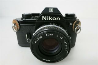 Nikon Em 35mm Slr Film Camera W/ 50mm F1.  8 Series E Lens Parts Repair