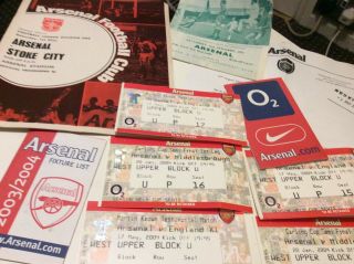 Arsenal.  Tickets.  Programmes.  Etc (vintage)