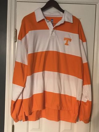 Vintage Tennessee Vols Volunteers Rugby Shirt Long Sleeve Xl