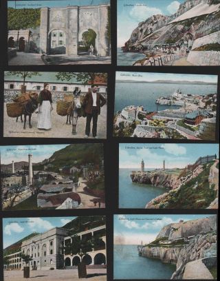 Gibraltar Vintage Colour Postcards Gates Rosia Catalan Hawkers Barracks Rn.  209