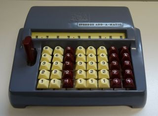 Vintage Bakelite Chadwick Speedee Add - A - Matic Calculator With Instructions