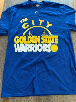 Golden State Warriors The City Blue Nba Hardwood Classics T - Shirt M