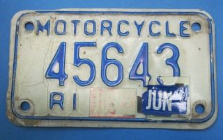 1997 Rhode Island Motorcycle License Plate