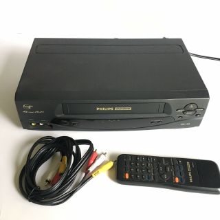 Philips Magnavox Vrz262at22 Hi - Fi 4 Head Vcr Tape Player Recorder,  Remote
