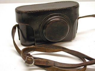 Leica Leather Eveready Camera Case.  Fits Very Early Screwmount.  Lg