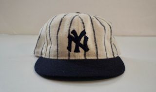 Vintage Striped York Yankees Hat - Mlb Licensed - Size 7 - 1/4