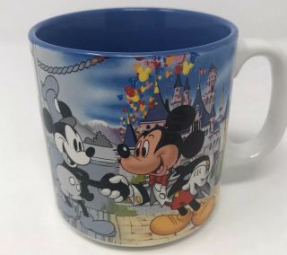 Vtg.  Walt Disney World Disneyland 60th Birthday Mickey Mouse Coffee Tea Mug 1988