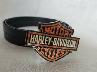 Harley Davidson Belt And Buckle Sz 46