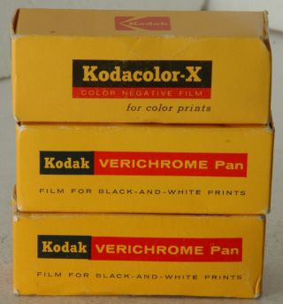 3 Boxes Kodak 616 Verichrome Pan B&w Film And 616 Kodacolor X Film Never Opened