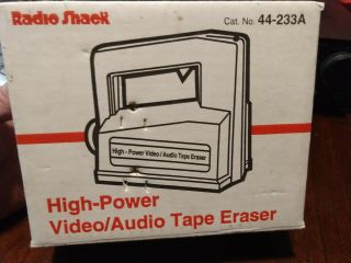 Radio Shack High Power Bulk Erase Video / Audio Tape Cat No.  44 - 233a