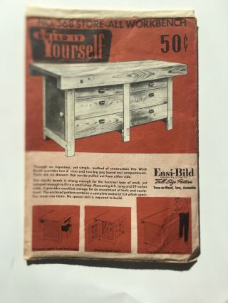 Vintage 1954 Do It Yourself No.  568 Workbench,  Easi - Bild Pattern Company
