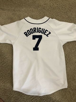 Ivan " Pudge " Rodriguez Detroit Tigers 7 Majestic Baseball Jersey Youth Xl