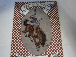 Vtg 1987 Best Of The West Cross Stitch Pattern Book Cowboy Horse Chief Sampler