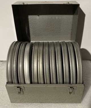 Brumberger 8mm/home Movie Empty 7in Metal Case Cans & Reels Vintage