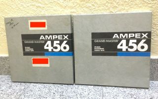 2 Ampex 456 Grand Master Reels With Tape - See Notes