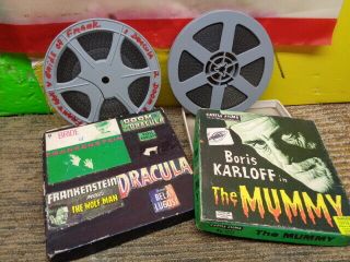 Estate Vtg 8mm Films Horror Movies Mummy Boris Karloff Frankenstein Bela Lugosi