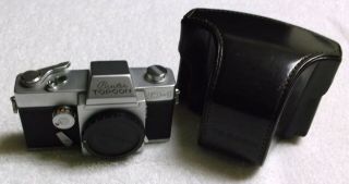 Beseler Topcon D - 1 35mm Slr Camera Body W/ Hard Leather Case - Japan
