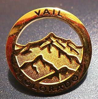 Rare Vintage Vail Colorado Snow Ski Resort Lodge Lapel Pin Badge Slope