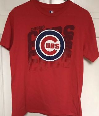 Mlb Merchandise Chicago Cubs Red T Shirt,  Men 