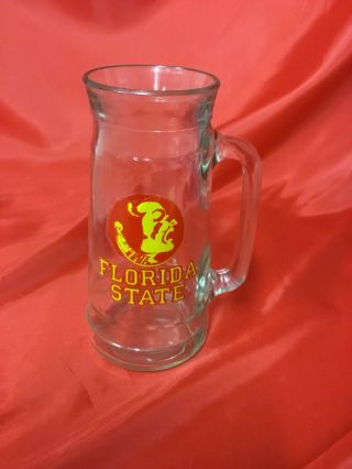 Vintage Florida State Seminoles Glass Beer Mug
