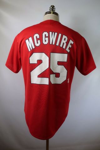 C8955 Vtg St.  Louis Cardinals Mc Gwire 25 Mlb Baseball Jersey Size M Made In Usa