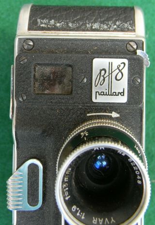 Vintage Bolex Paillard 8mm B 8 Movie Camera W/ Yvar 13 & 36mm Lenses 2