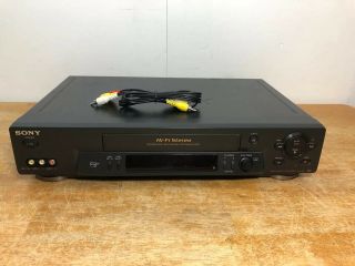 Sony Slv - N71 Vcr 4 - Head Video Cassette Recorder Vhs Player 19 Micron Head
