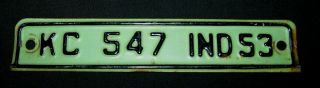 1953 Indiana License Plate - Topper - Paint - Rv - Automobile - Car - Kc 547 Ind53