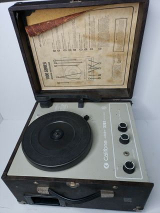 Vintage Califone 1420k 1400 Series Portable Record Player - Good