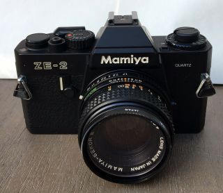 Mamiya Ze - 2 35mm Film Camera W/50mm 1:1.  7 Lens