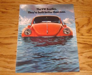 1974 Volkswagen Vw Beetle Sales Brochure 74
